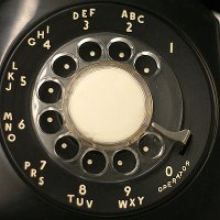 Picture of an old rotary telephone dial